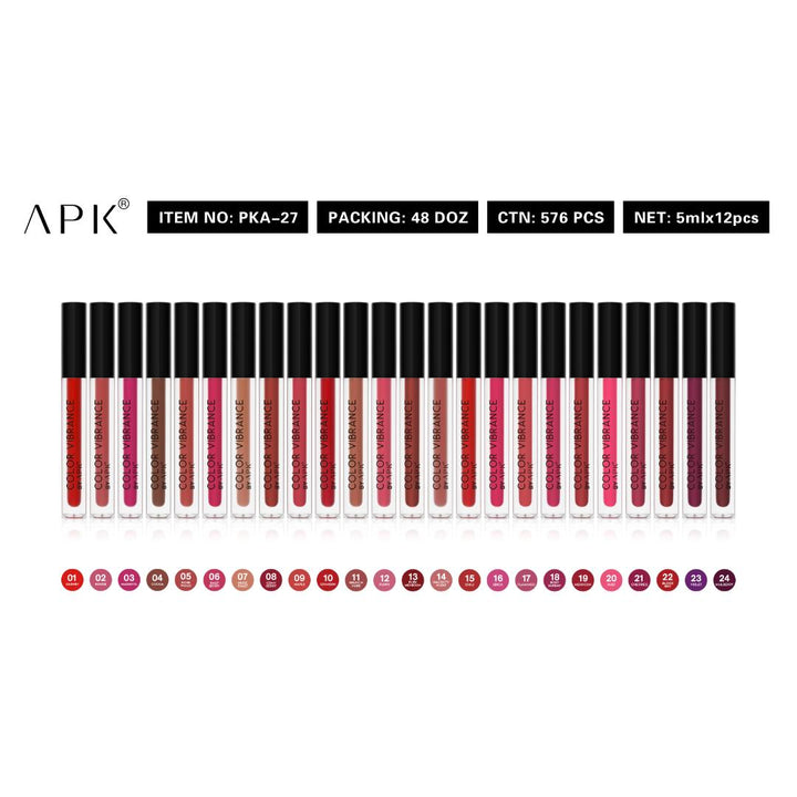 ApK Colour Vibrance Liquid Matte Lipstick Set