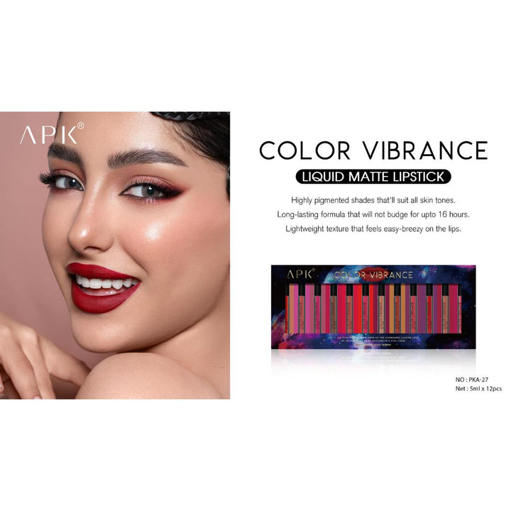 ApK Colour Vibrance Liquid Matte Lipstick Set