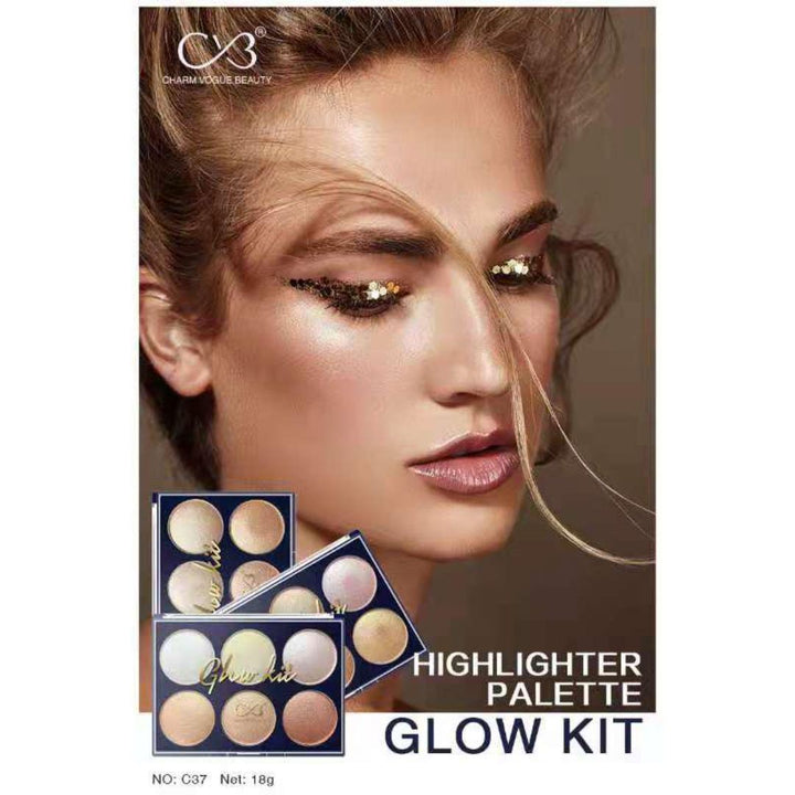 CVB 6 Colours Glow Kit Highlighter Palette