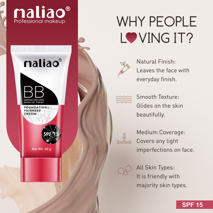 Maliao Instant Fair Look Makeup Finish Foundation